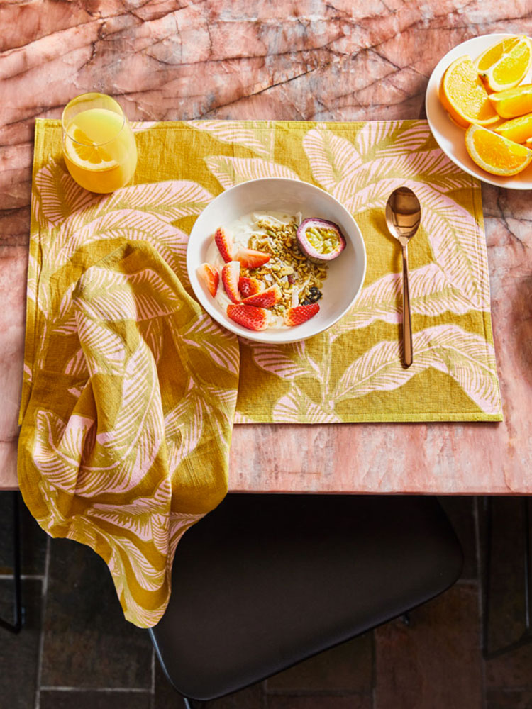 Meridian Gold Placemat Set  by Mosey Me