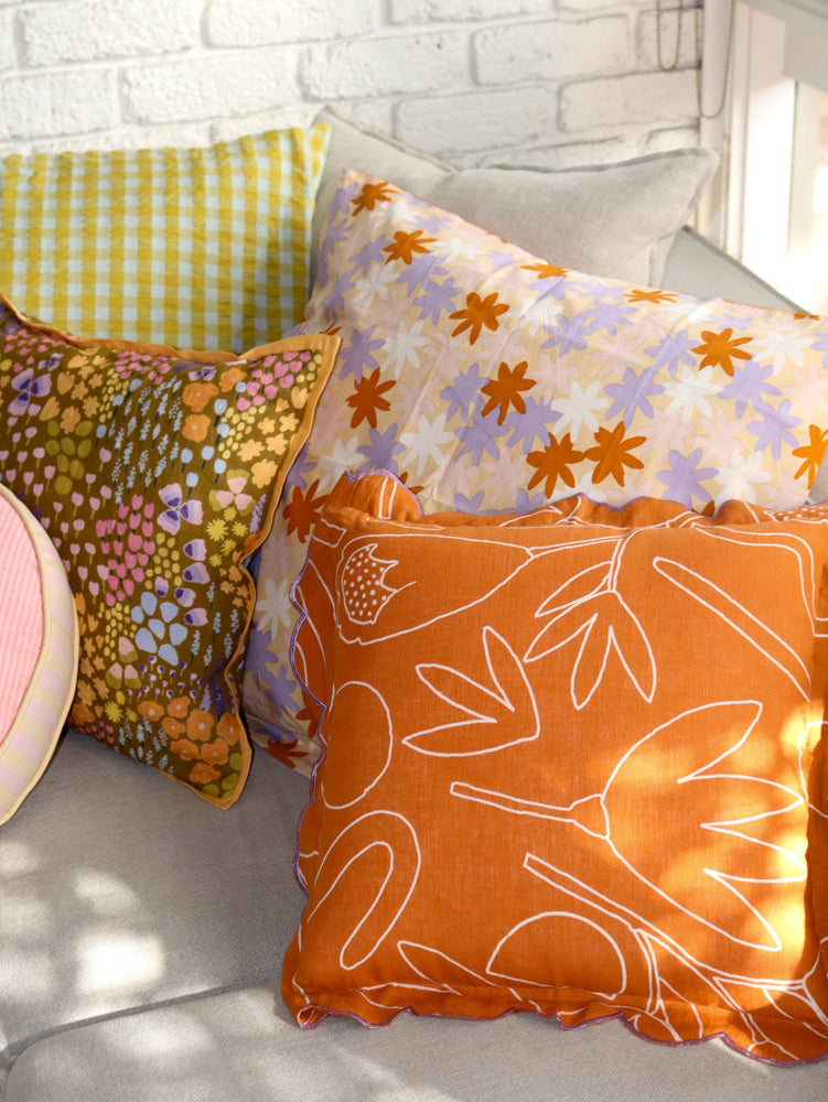 Mosey Me Outline Floral Cushion