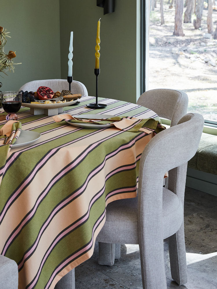 Carnival Stripe Square Tablecloth