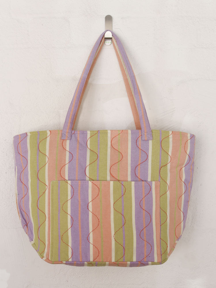 Miami Stripe Quilted Bag  by Mosey Me