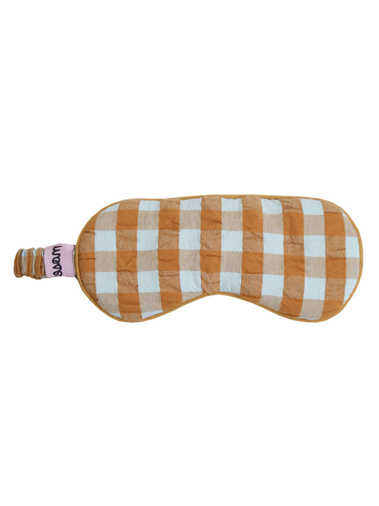 Honey Blue Seersucker Eye Mask  by Mosey Me