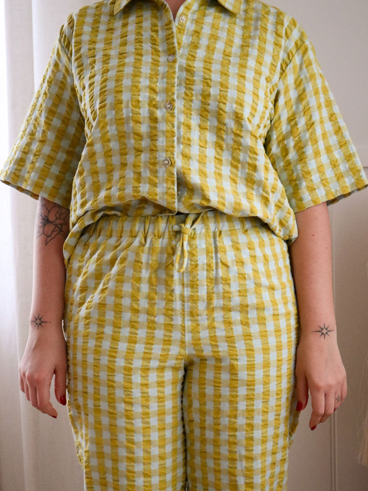 Citrus Seersucker Pyjama Set  by Mosey Me