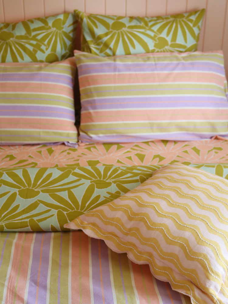 Margarita Peach Fitted Sheet  by Mosey Me