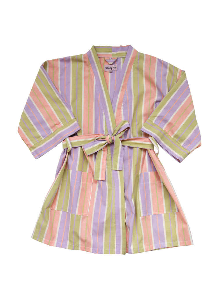 Miami Stripe Short Robe  by Mosey Me