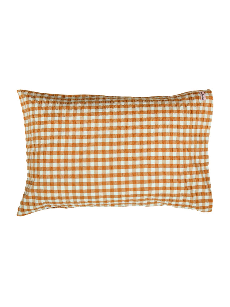 Honey Blue Seersucker Standard Pillowcase Set  by Mosey Me