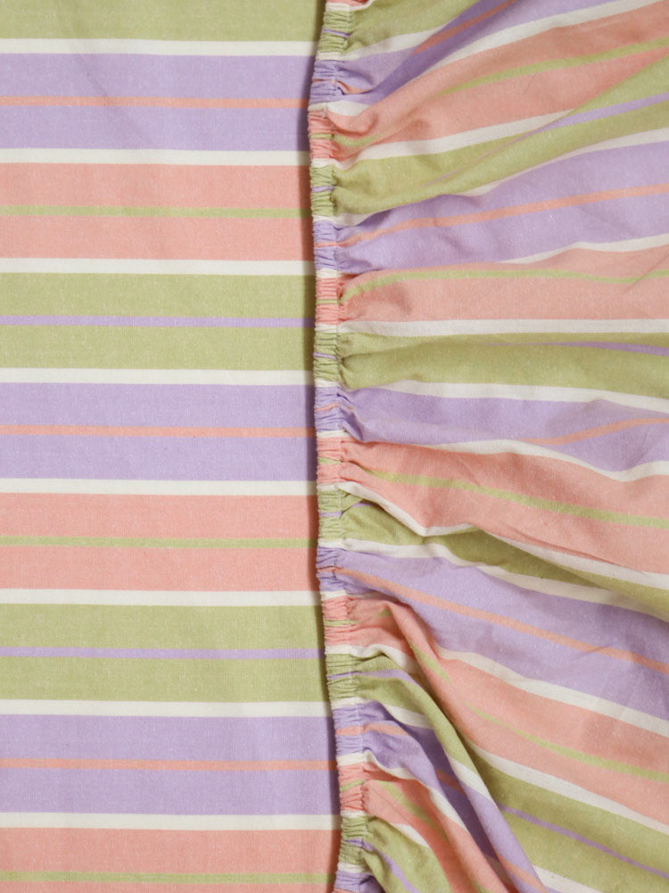 Miami Stripe Fitted Sheet  by Mosey Me