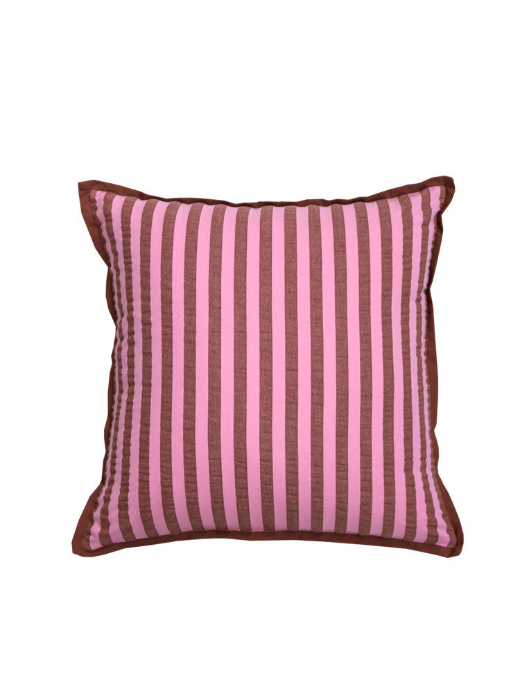 Sundae Seersucker Square Cushion