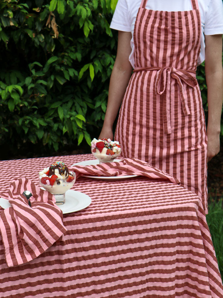 Sundae Seersucker Apron