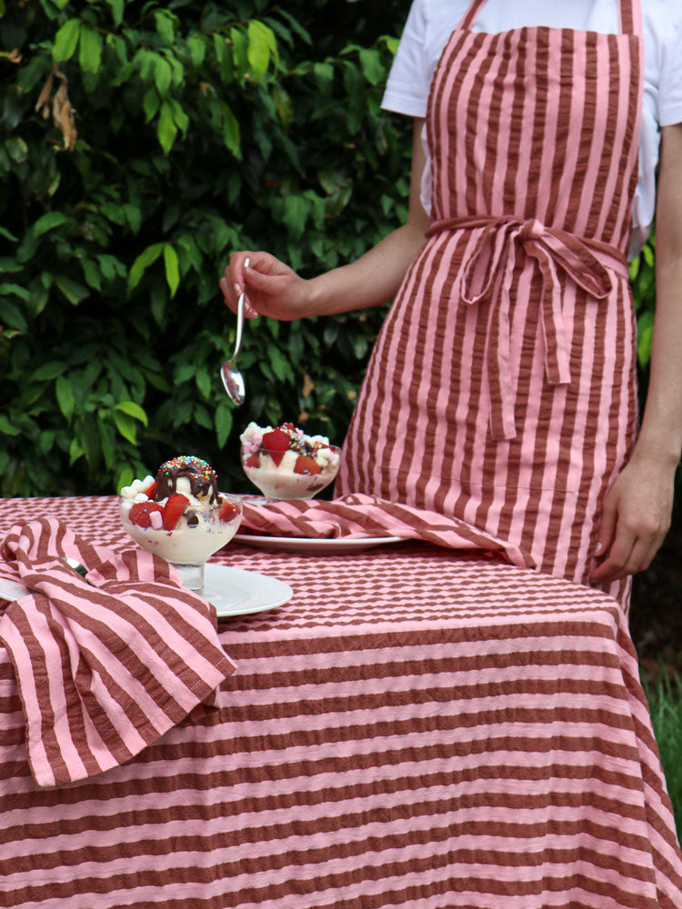 Sundae Seersucker Apron