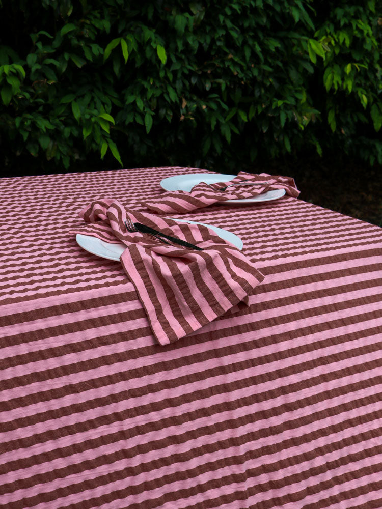 Sundae Seersucker Tablecloth