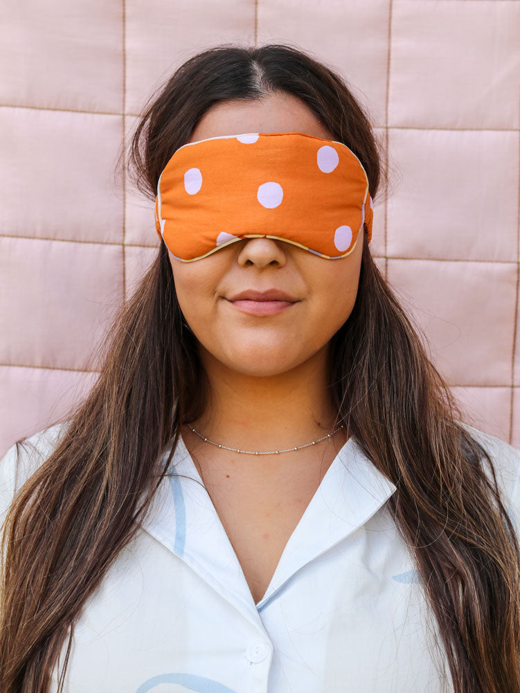 Lilac Dot Eye Mask  by Mosey Me