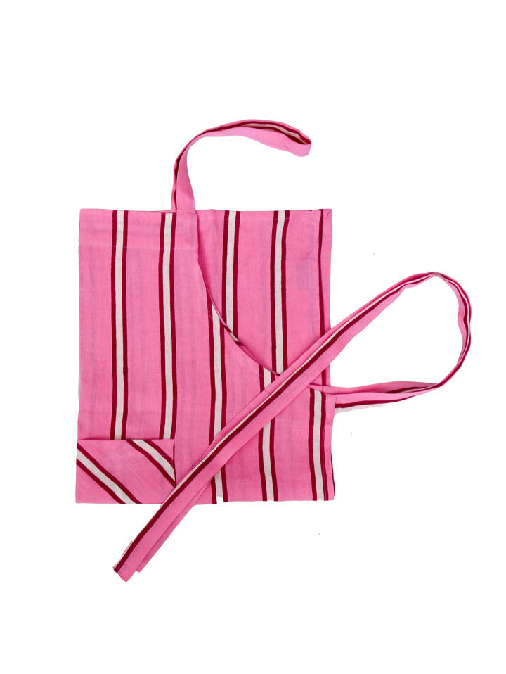 Mosey Me Linen Pink Stripe Apron